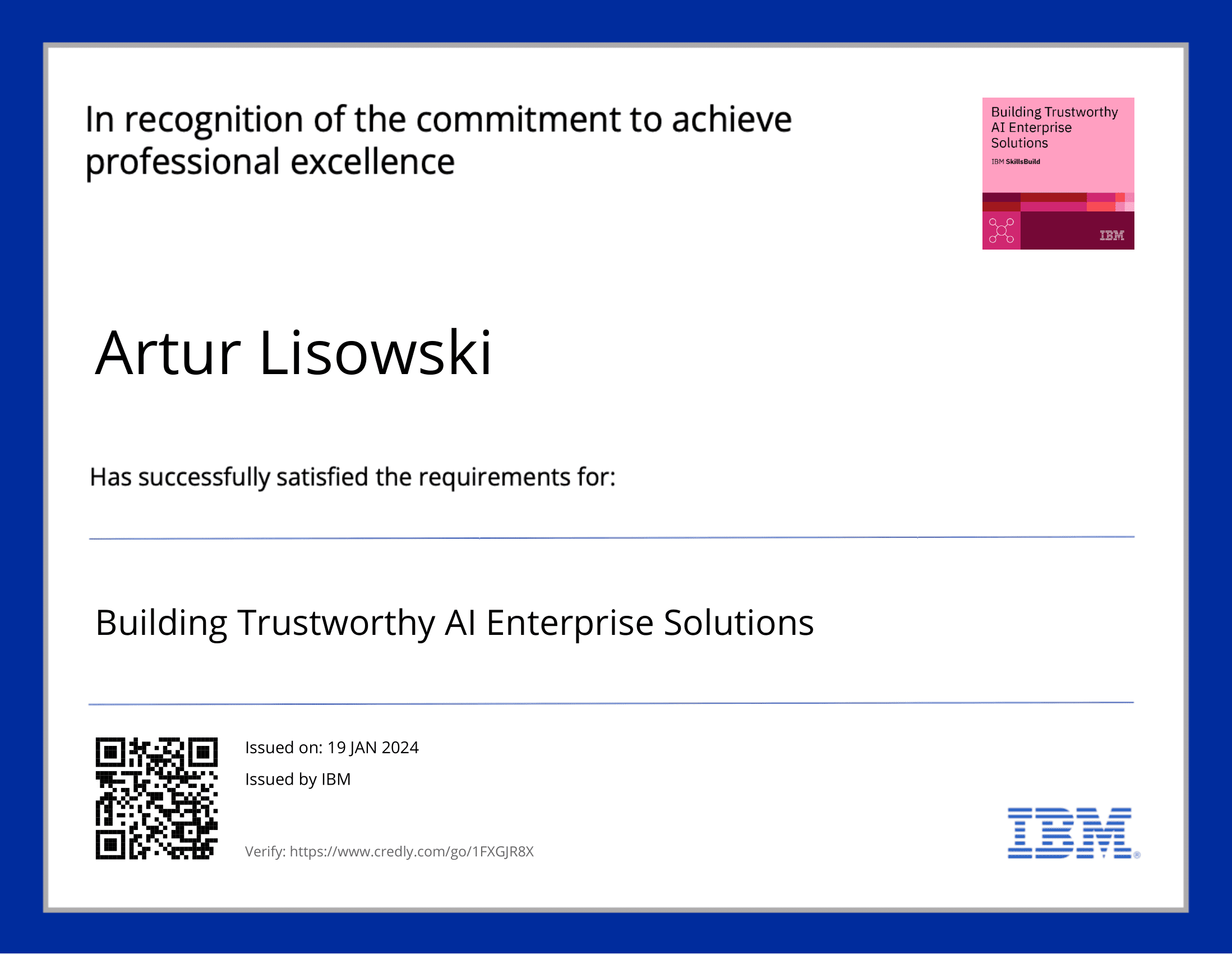 Building Trustworthy AI Enterprise Solutions